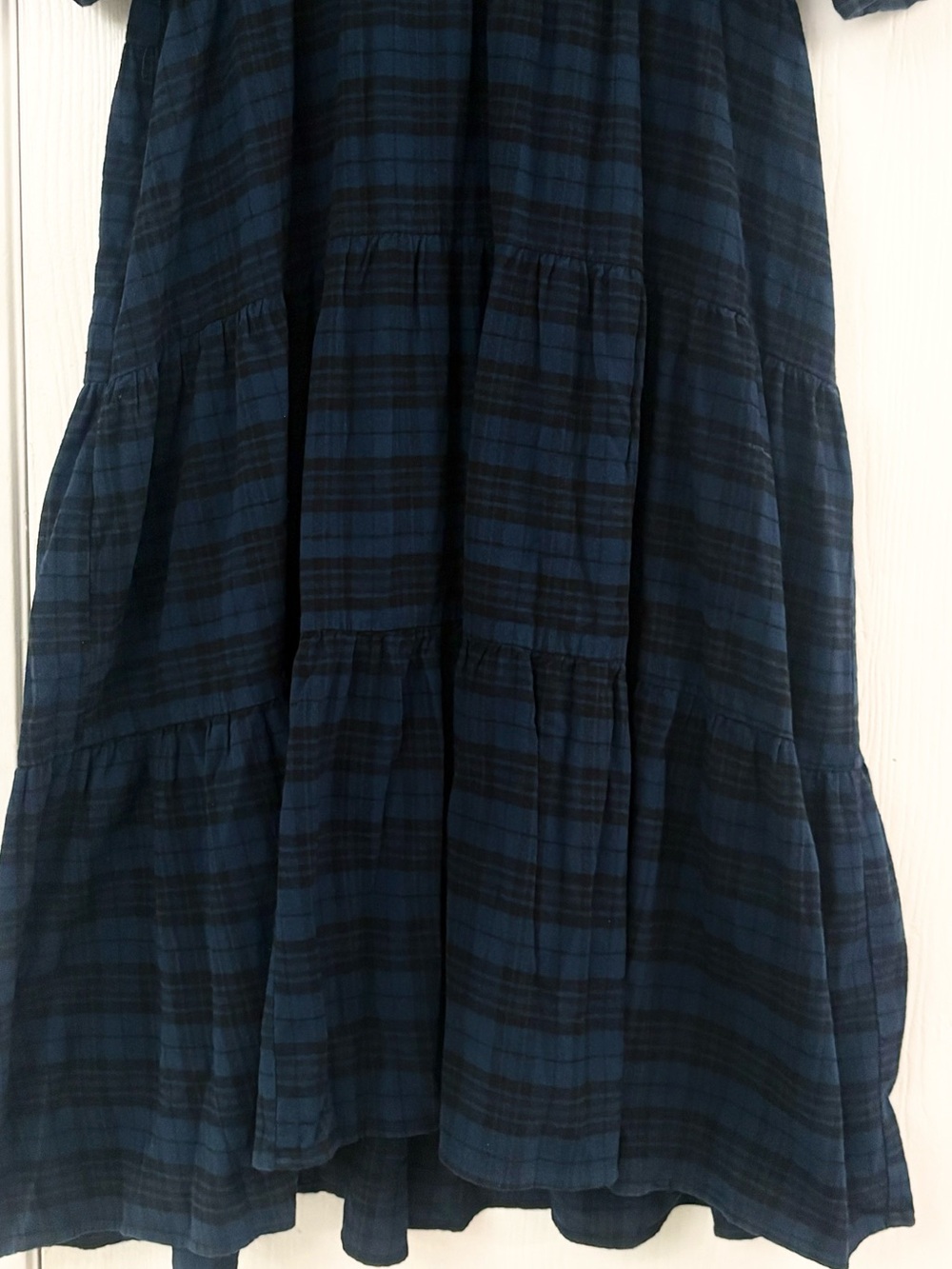 NATURAL LIFE Rebecca Tiered Cotton Blend Flannel Women’s Midi Dress Size M - Picture 6 of 12